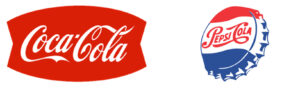 coke and pepsi logos in 1950