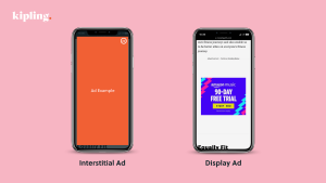 Interstitial vs. display ad example